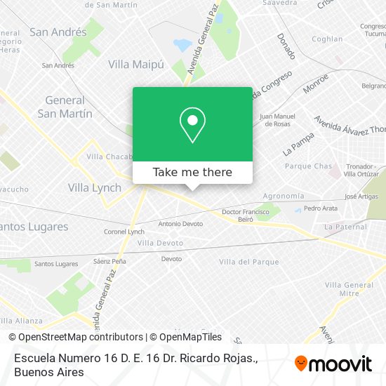 Escuela Numero 16 D. E. 16 Dr. Ricardo Rojas. map
