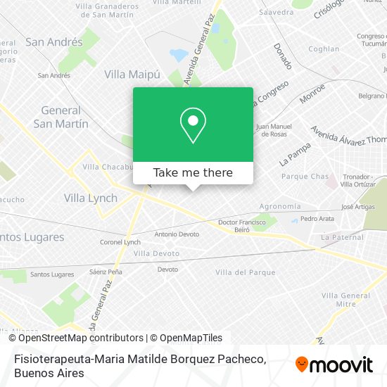 Mapa de Fisioterapeuta-Maria Matilde Borquez Pacheco