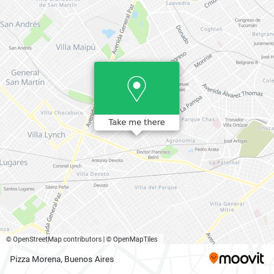 Pizza Morena map