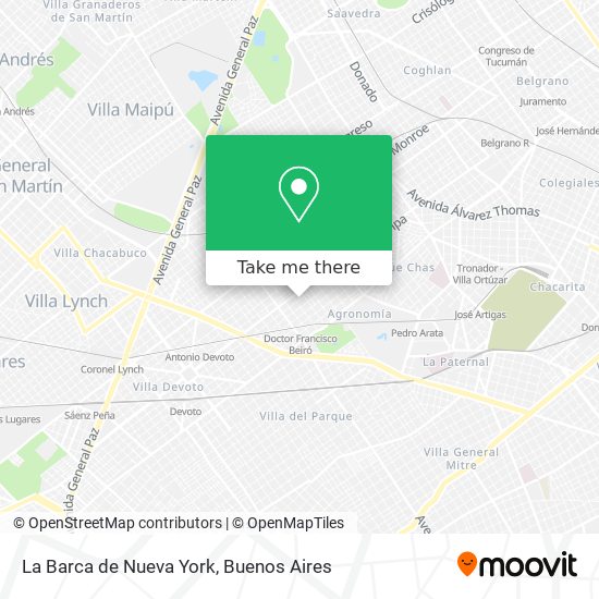 La Barca de Nueva York map