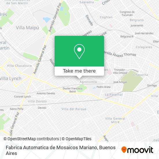 Fabrica Automatica de Mosaicos Mariano map