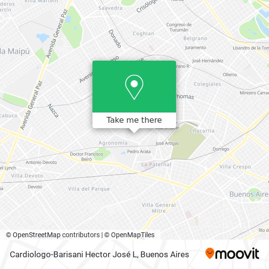 Mapa de Cardiologo-Barisani Hector José L