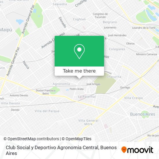 Mapa de Club Social y Deportivo Agronomia Central