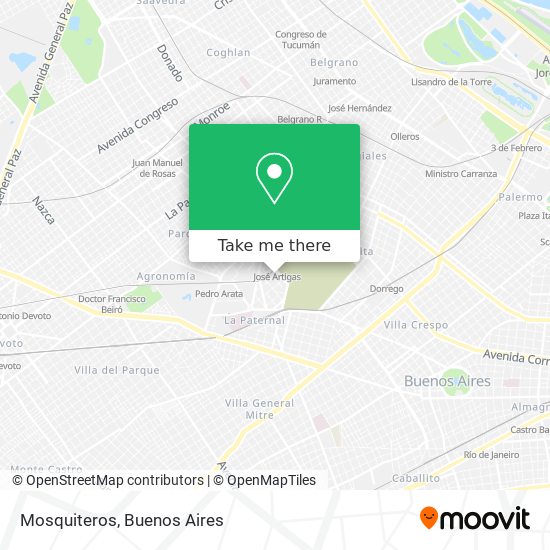 Mosquiteros map