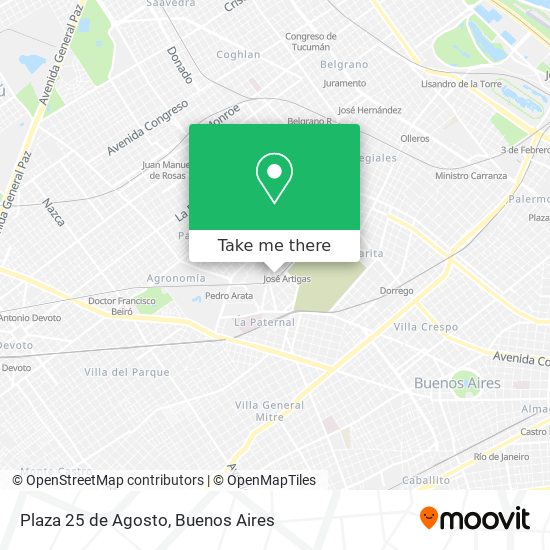 Mapa de Plaza 25 de Agosto