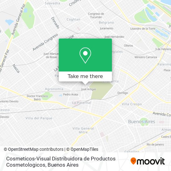 Cosmeticos-Visual Distribuidora de Productos Cosmetologicos map