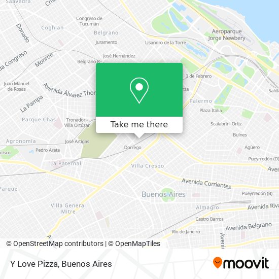 Y Love Pizza map