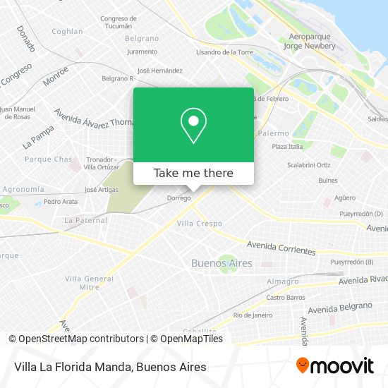 Villa La Florida Manda map