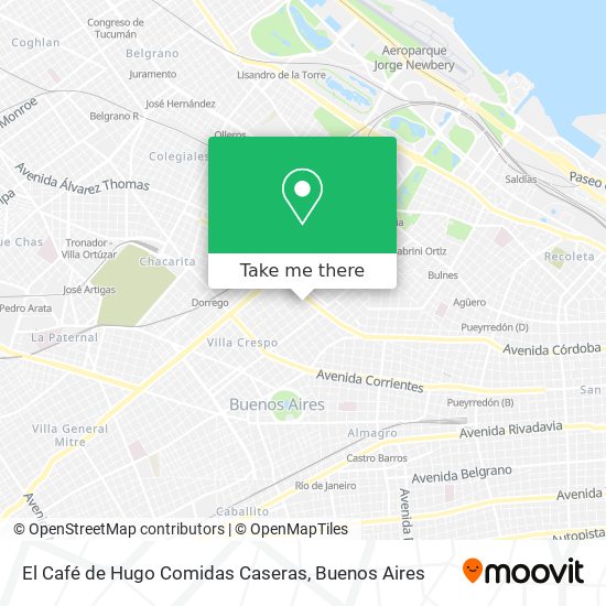 El Café de Hugo Comidas Caseras map