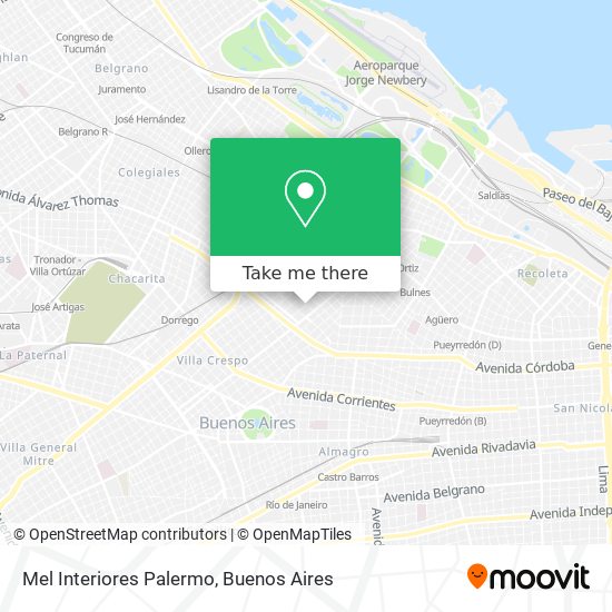 Mapa de Mel Interiores Palermo