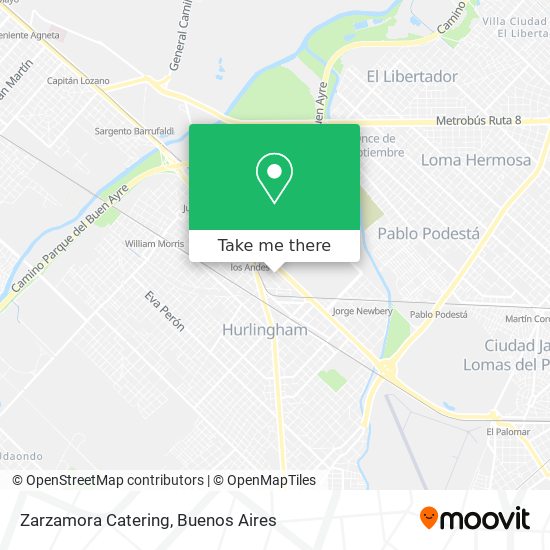 Mapa de Zarzamora Catering