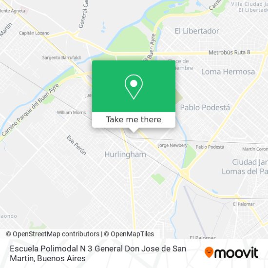 Escuela Polimodal N 3 General Don Jose de San Martin map