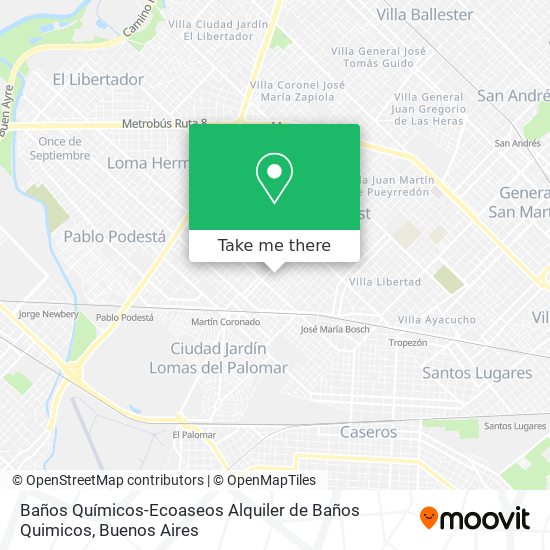 Mapa de Baños Químicos-Ecoaseos Alquiler de Baños Quimicos