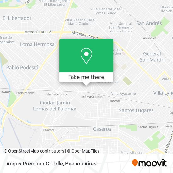 Mapa de Angus Premium Griddle