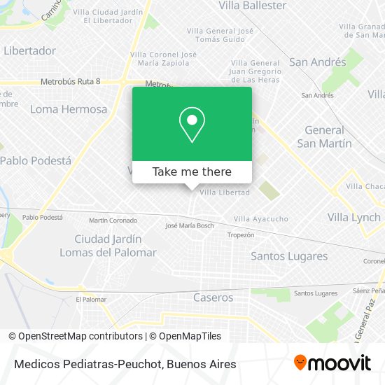 Medicos Pediatras-Peuchot map