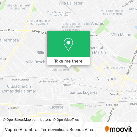 Vaprén-Alfombras Termovinilicas map