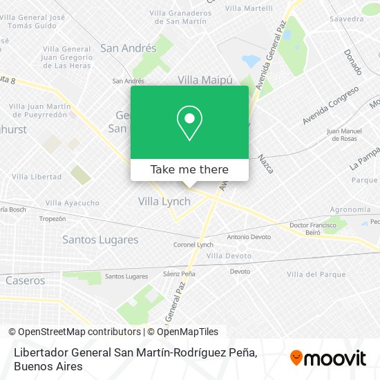 Libertador General San Martín-Rodríguez Peña map