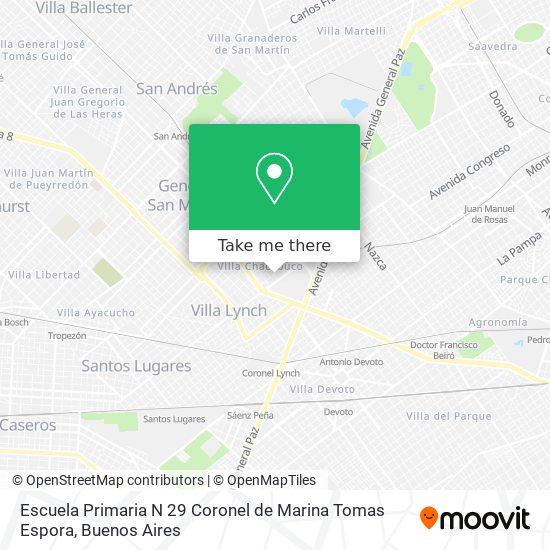 Escuela Primaria N 29 Coronel de Marina Tomas Espora map