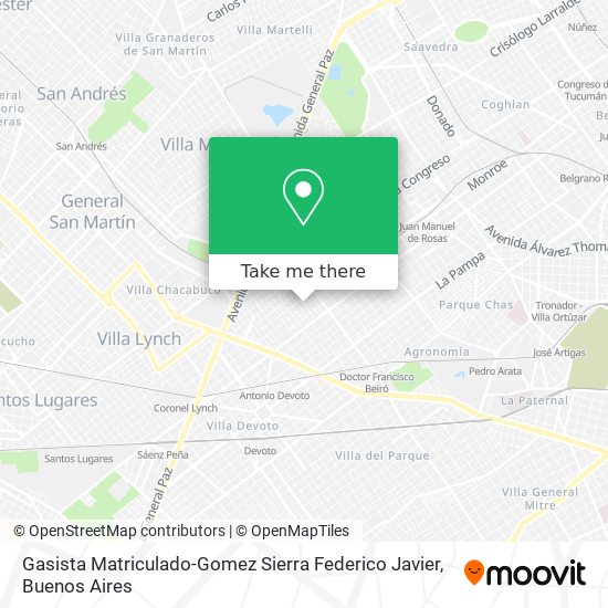 Gasista Matriculado-Gomez Sierra Federico Javier map