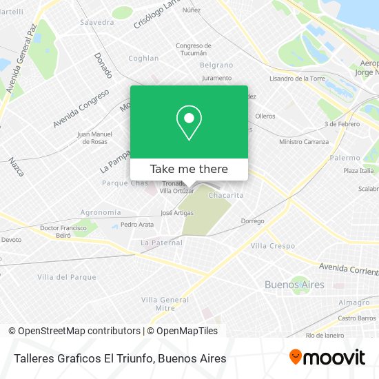 Mapa de Talleres Graficos El Triunfo