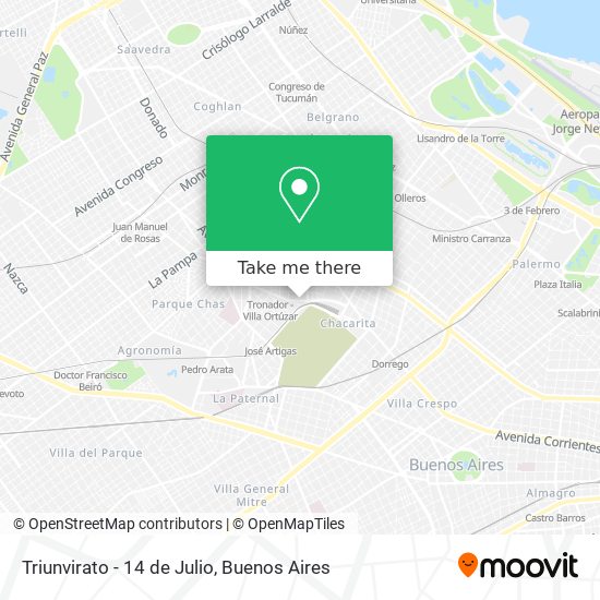Triunvirato - 14 de Julio map