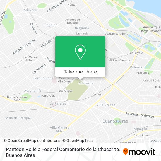 Panteon Policia Federal Cementerio de la Chacarita map