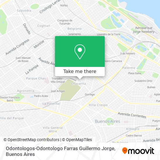 Mapa de Odontologos-Odontologo Farras Guillermo Jorge