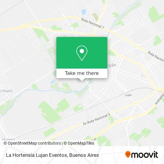 Mapa de La Hortensia Lujan Eventos