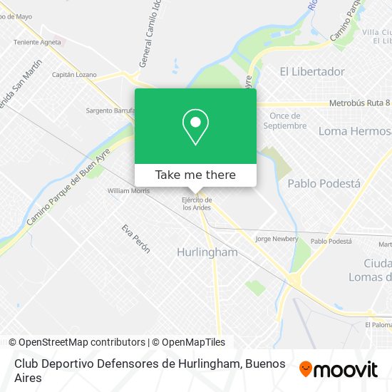 Club Deportivo Defensores de Hurlingham map