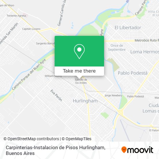 Carpinterias-Instalacion de Pisos Hurlingham map