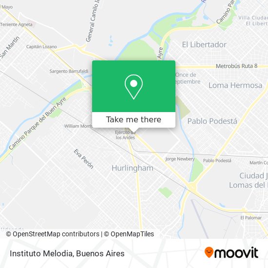 Instituto Melodia map