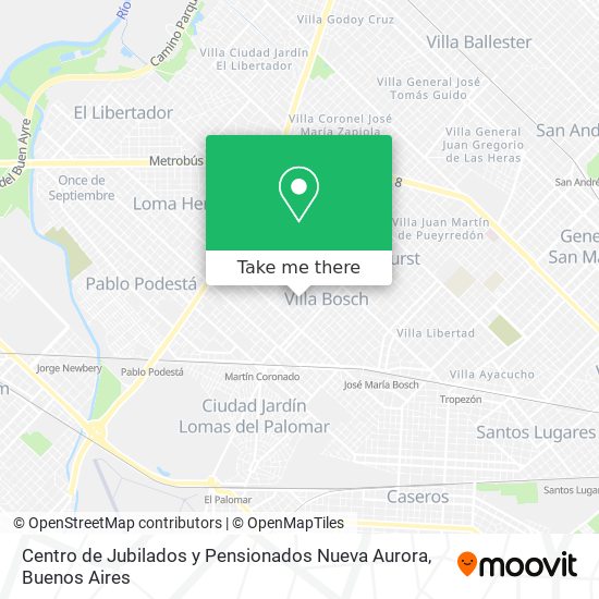 Centro de Jubilados y Pensionados Nueva Aurora map