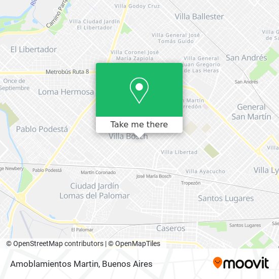 Mapa de Amoblamientos Martin