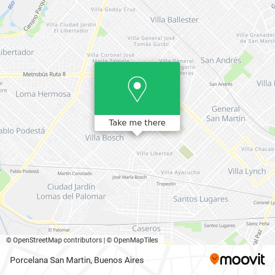 Mapa de Porcelana San Martin
