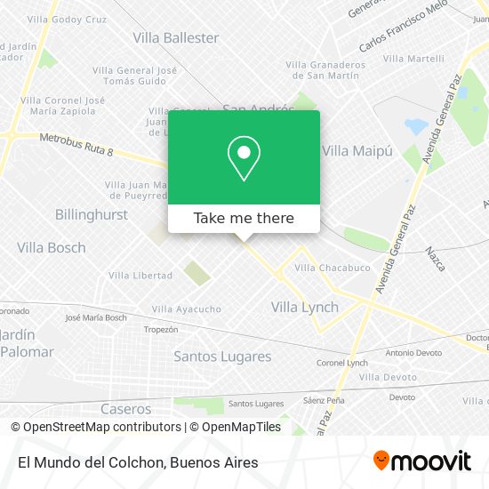 El Mundo del Colchon map