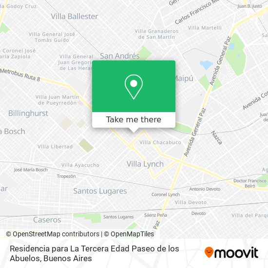 Residencia para La Tercera Edad Paseo de los Abuelos map