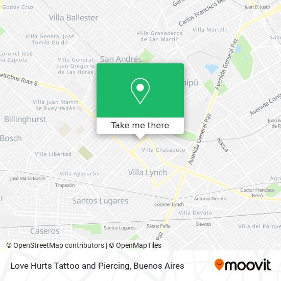 Mapa de Love Hurts Tattoo and Piercing