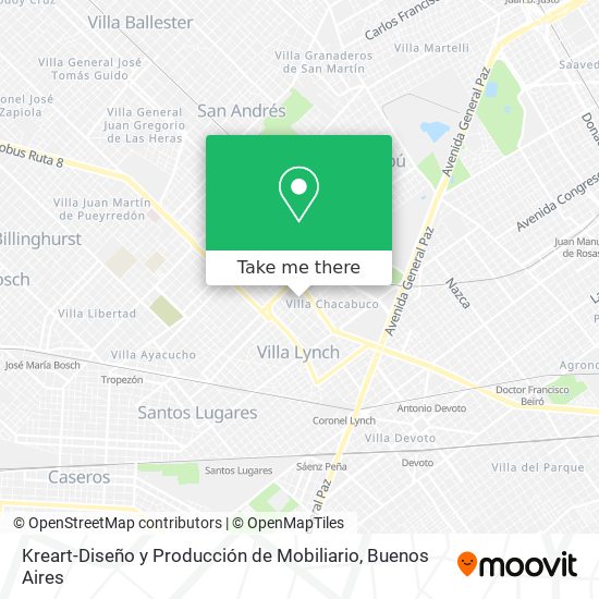 Kreart-Diseño y Producción de Mobiliario map