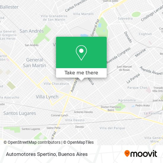 Automotores Spertino map