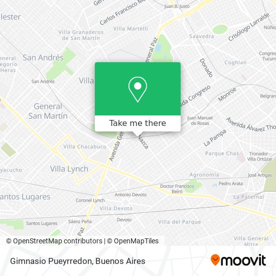 Mapa de Gimnasio Pueyrredon