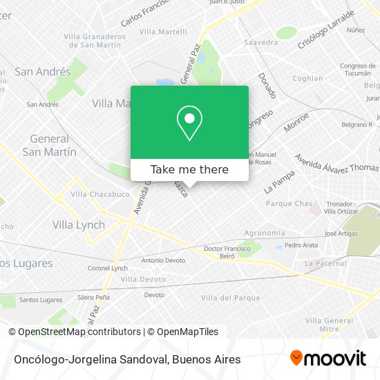 Mapa de Oncólogo-Jorgelina Sandoval