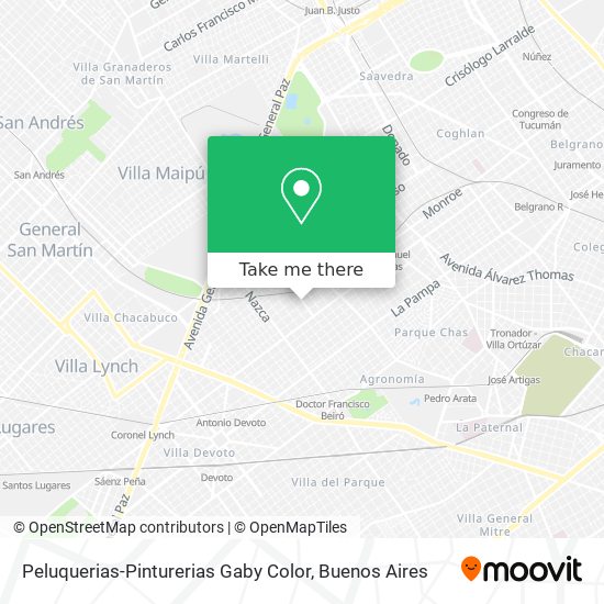 Peluquerias-Pinturerias Gaby Color map