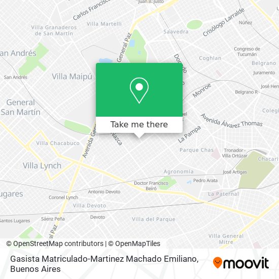 Gasista Matriculado-Martinez Machado Emiliano map