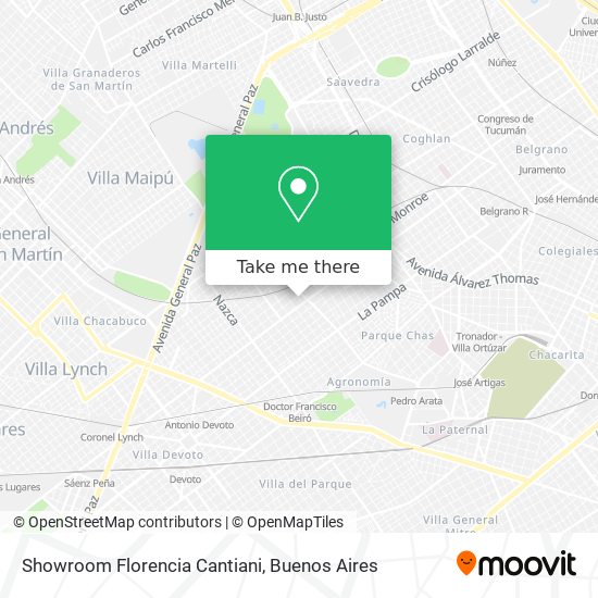 Mapa de Showroom Florencia Cantiani