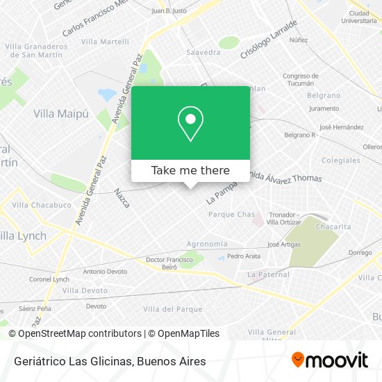 Mapa de Geriátrico Las Glicinas