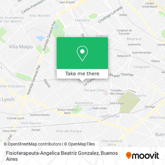 Mapa de Fisioterapeuta-Angelica Beatriz Gonzalez