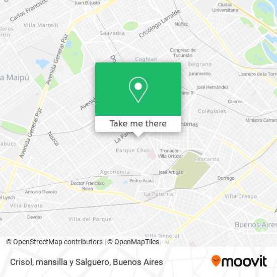Mapa de Crisol, mansilla y Salguero