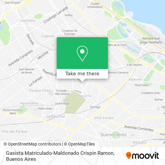 Mapa de Gasista Matriculado-Maldonado Crispin Ramon