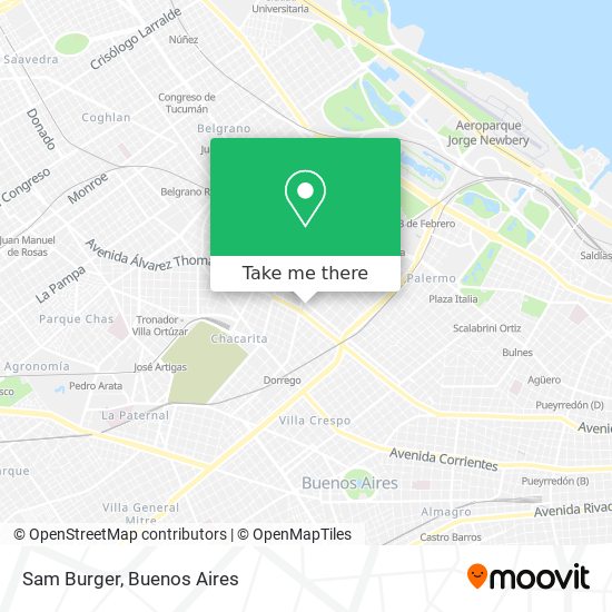 Sam Burger map