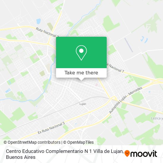 Mapa de Centro Educativo Complementario N 1 Villa de Lujan